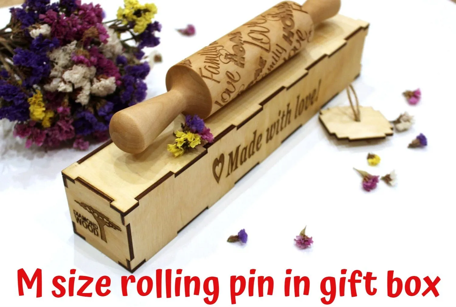 FLOWERS FLORAL PAISLEY Embossed Rolling Pin,Clay Stamp,Textured Cookies,Christmas Gift