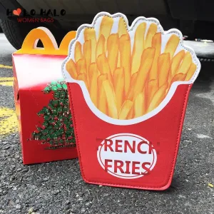French Fries Box Handbag: Shoulder & Crossbody Bag