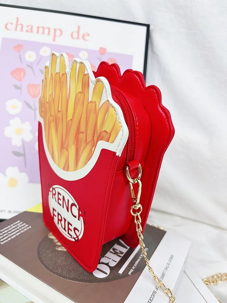 French Fries Box Handbag: Shoulder & Crossbody Bag