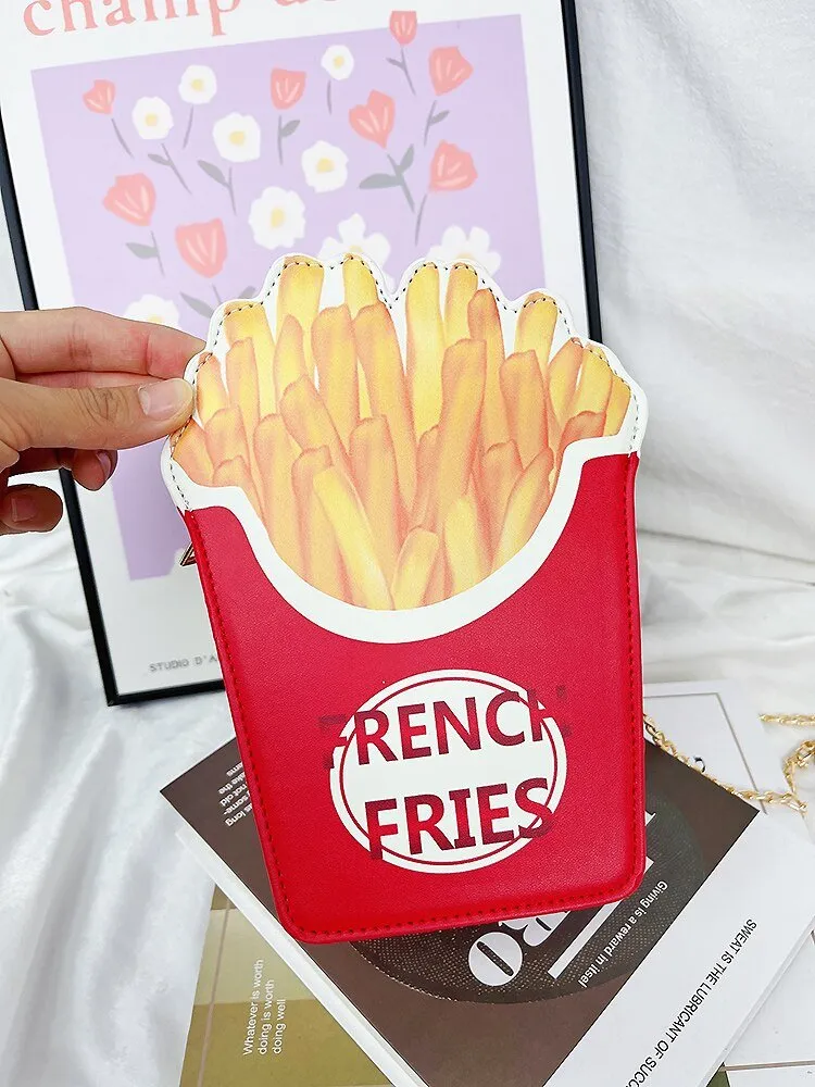French Fries Box Handbag: Shoulder & Crossbody Bag