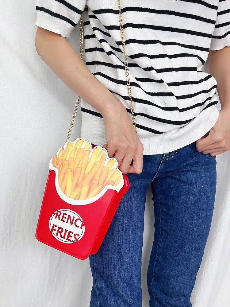 French Fries Box Handbag: Shoulder & Crossbody Bag