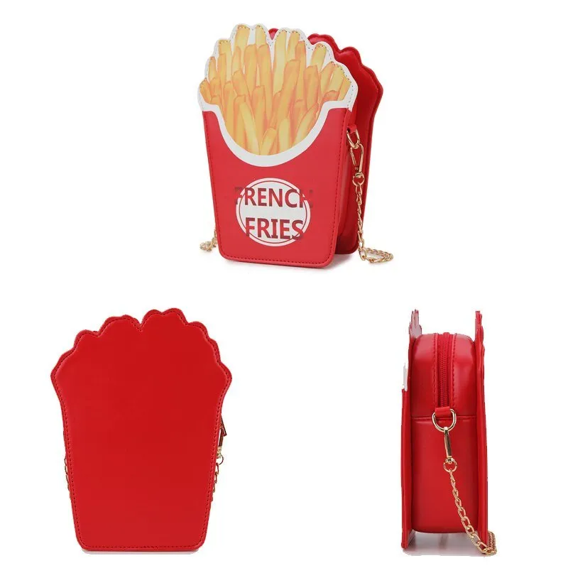 French Fries Box Handbag: Shoulder & Crossbody Bag