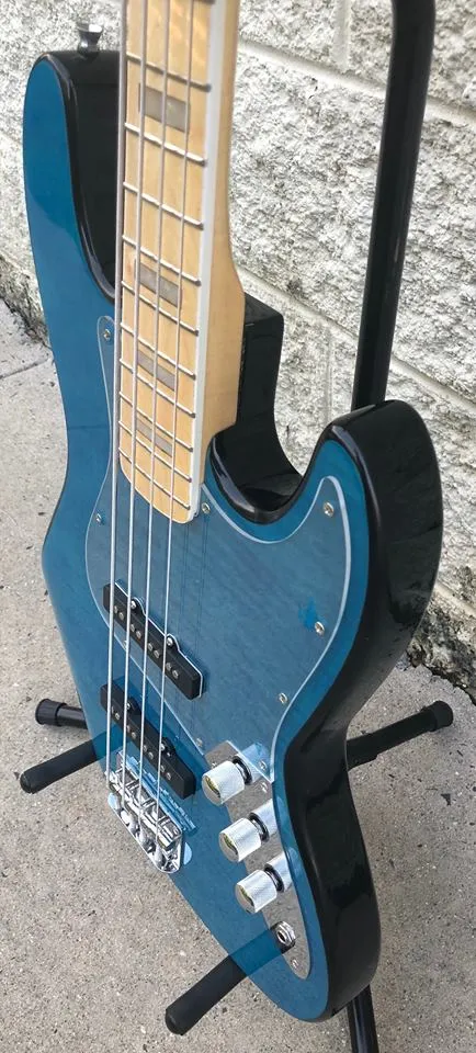 GAMMA [SOLD] Custom J18-05, Beta Model, Quilted Flame Blue