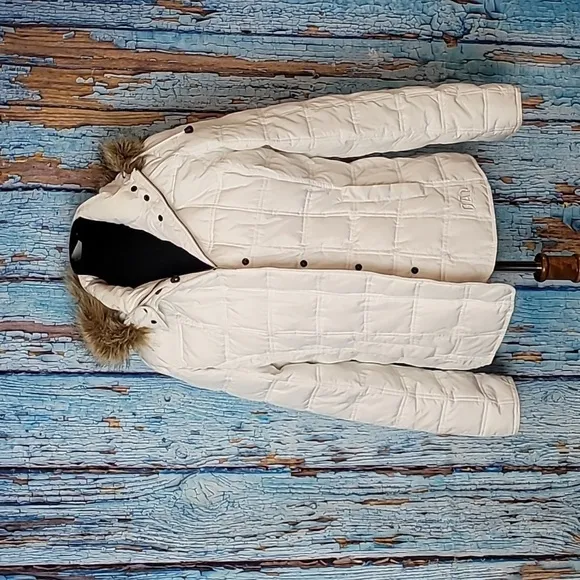 Gap Fur Hooded Quilted Puffer Jacket