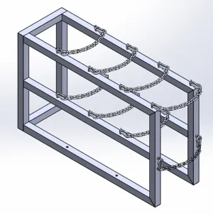 Gas Cylinder Barricade Rack (1x4)