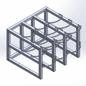 Gas Cylinder Barricade Rack (3x3)