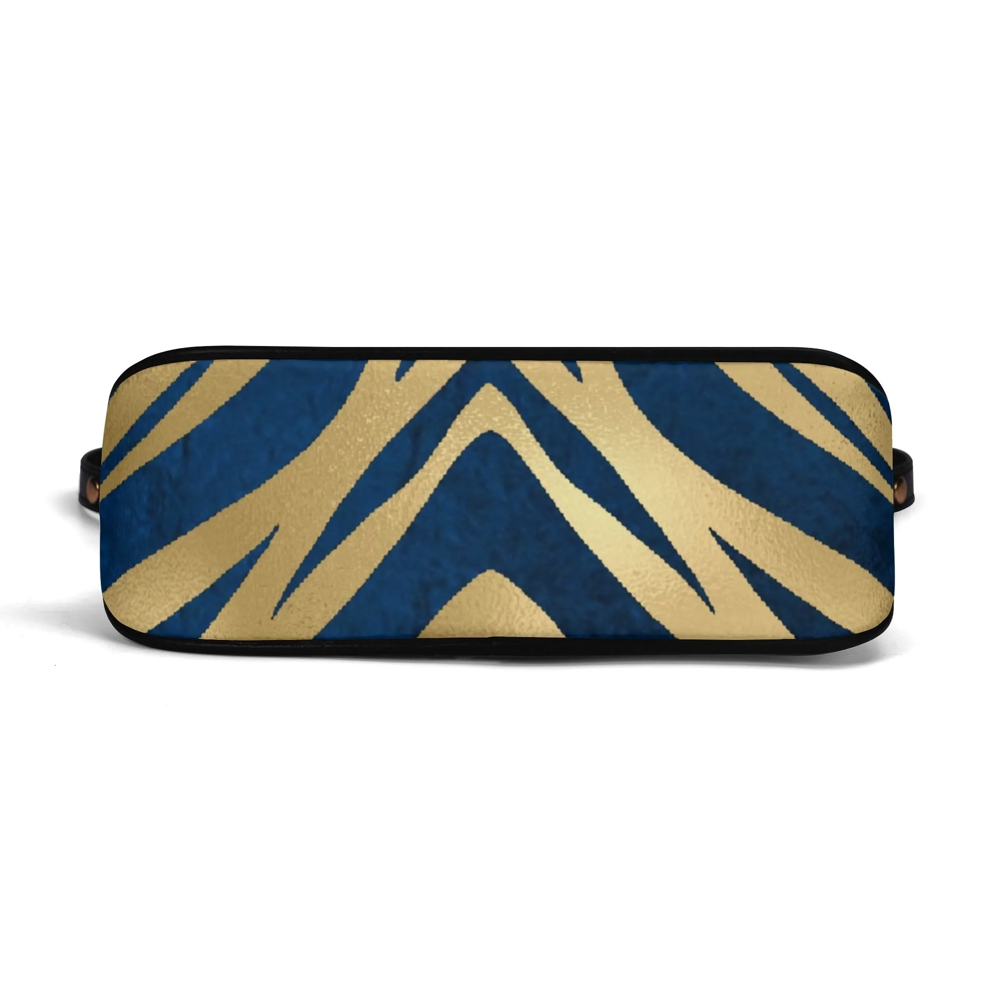 Gemstone Color and Gold Tiger Print Black and Gold Tiger Graphic Lady PU Shoulder Bag With Chain Decoration