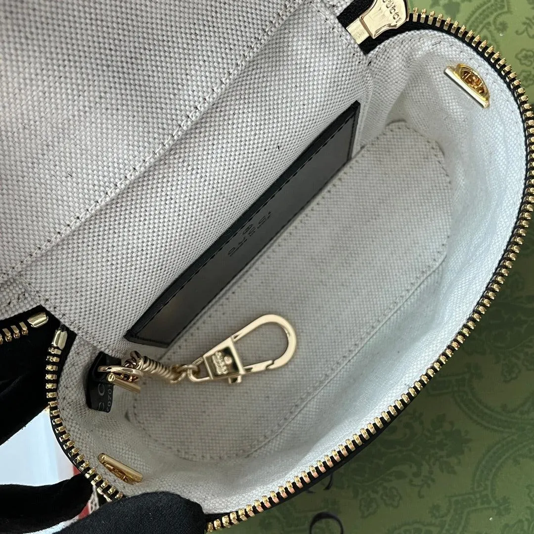 gg Quilted gg Mini Handbag Black For Women, Women&#8217;s Bags 6.3in/16cm gg 723770 UM8IG 1000