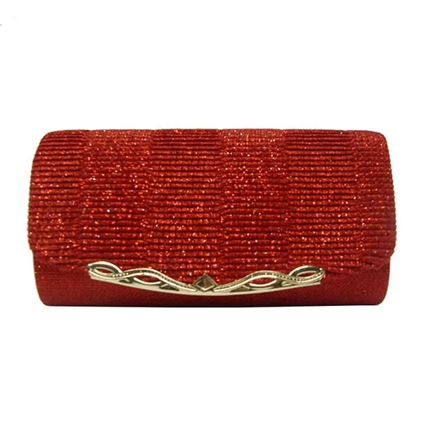 Glittery Evening Handbag Stylish Sequined Clutch Bag with Chain Strap