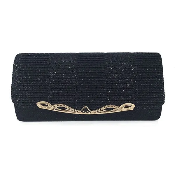 Glittery Evening Handbag Stylish Sequined Clutch Bag with Chain Strap