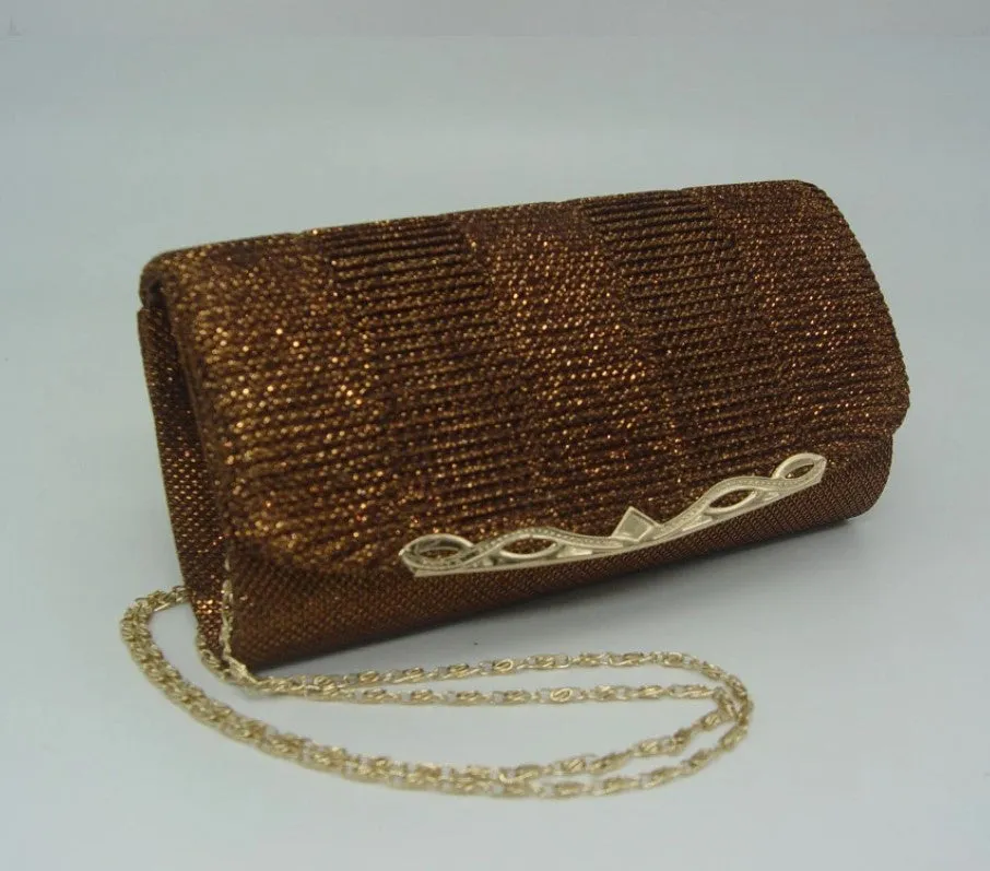 Glittery Evening Handbag Stylish Sequined Clutch Bag with Chain Strap