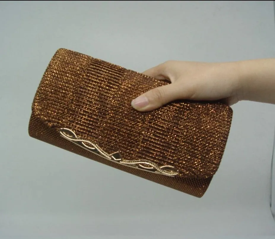 Glittery Evening Handbag Stylish Sequined Clutch Bag with Chain Strap