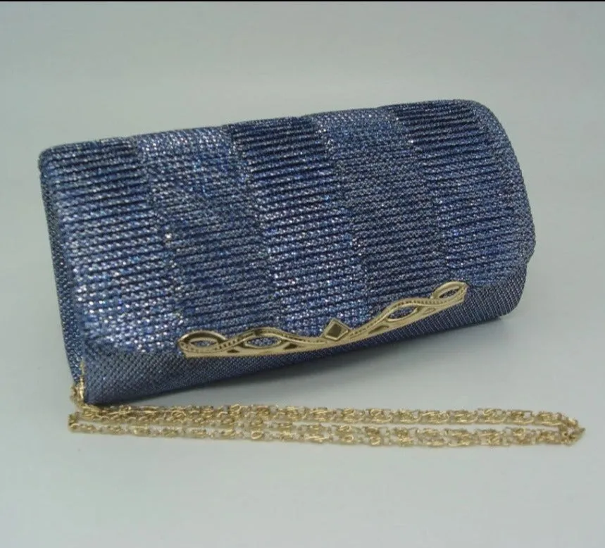 Glittery Evening Handbag Stylish Sequined Clutch Bag with Chain Strap