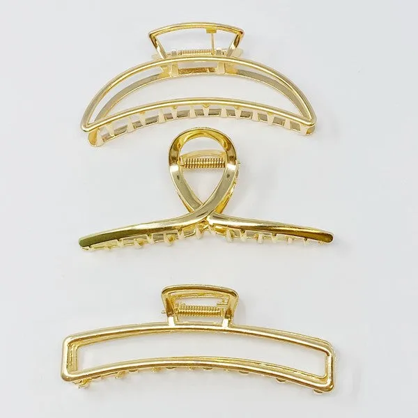 Gold Mine Hair Claw Set Of 3
