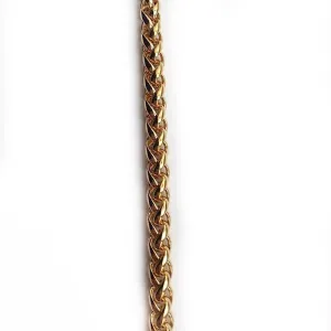 Gold Wheat Link Chain by the Inch (#600)