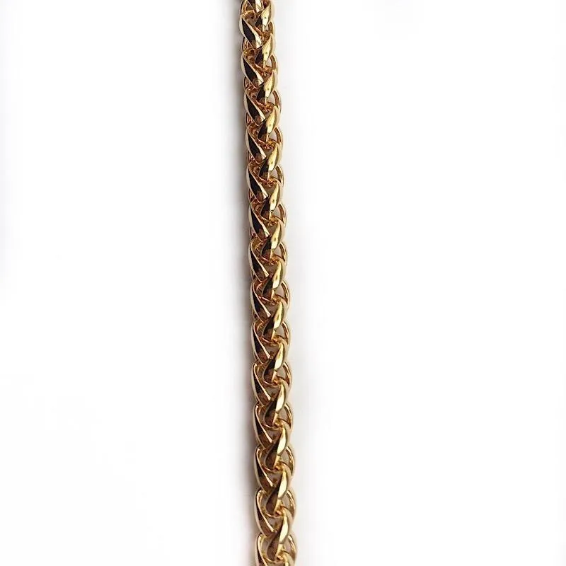 Gold Wheat Link Chain by the Inch (#600)