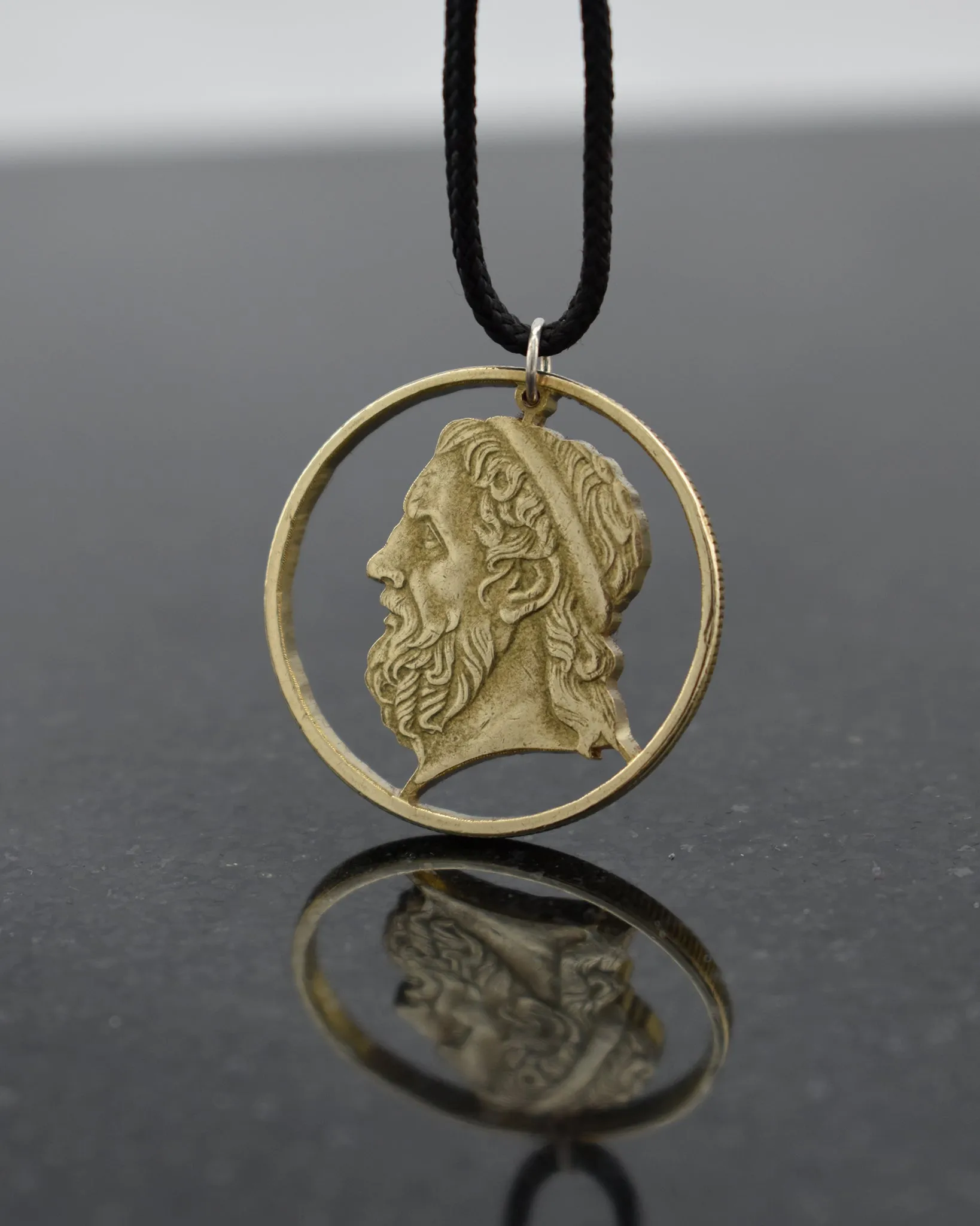 Greece - Homer Cut Coin Pendant