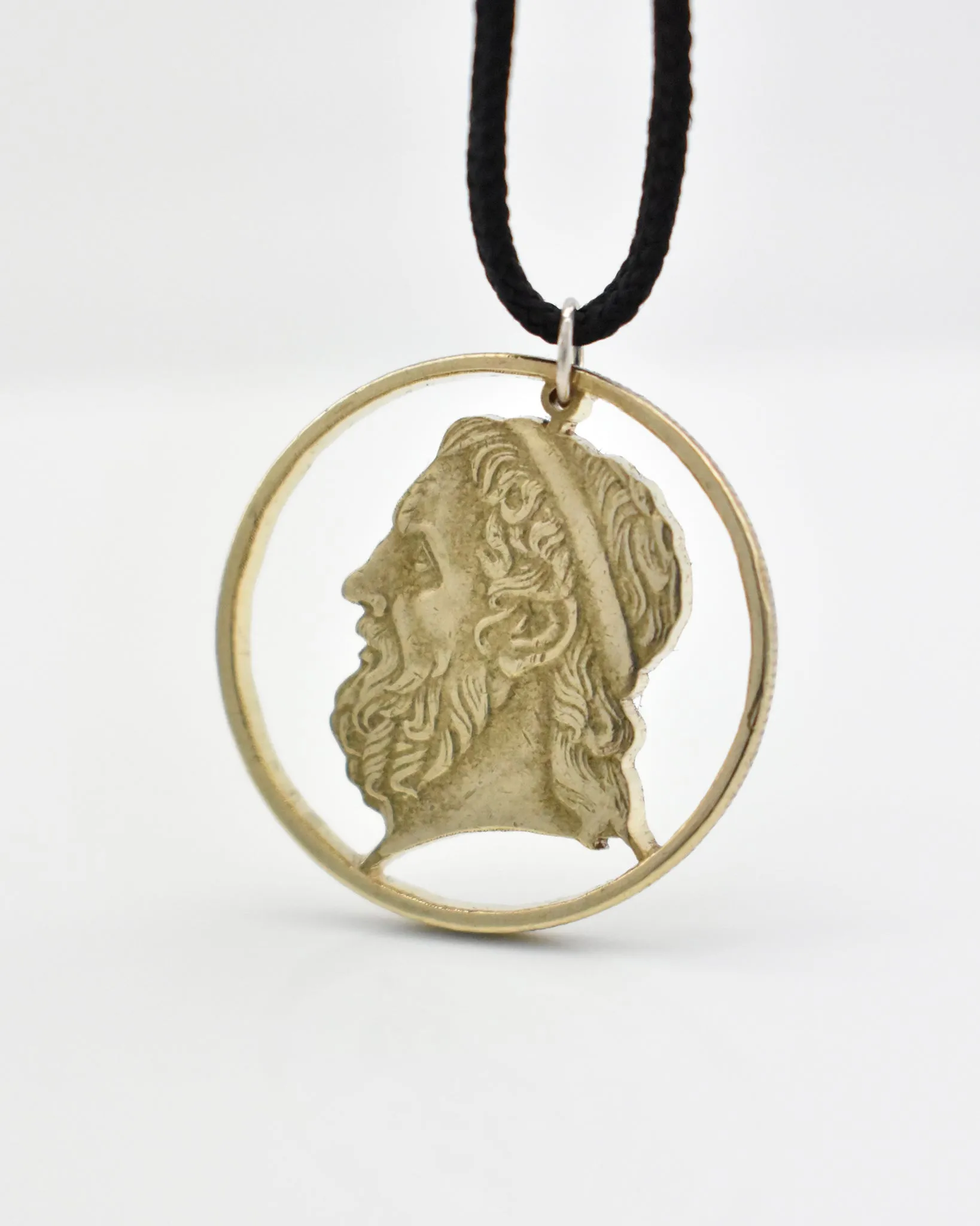 Greece - Homer Cut Coin Pendant