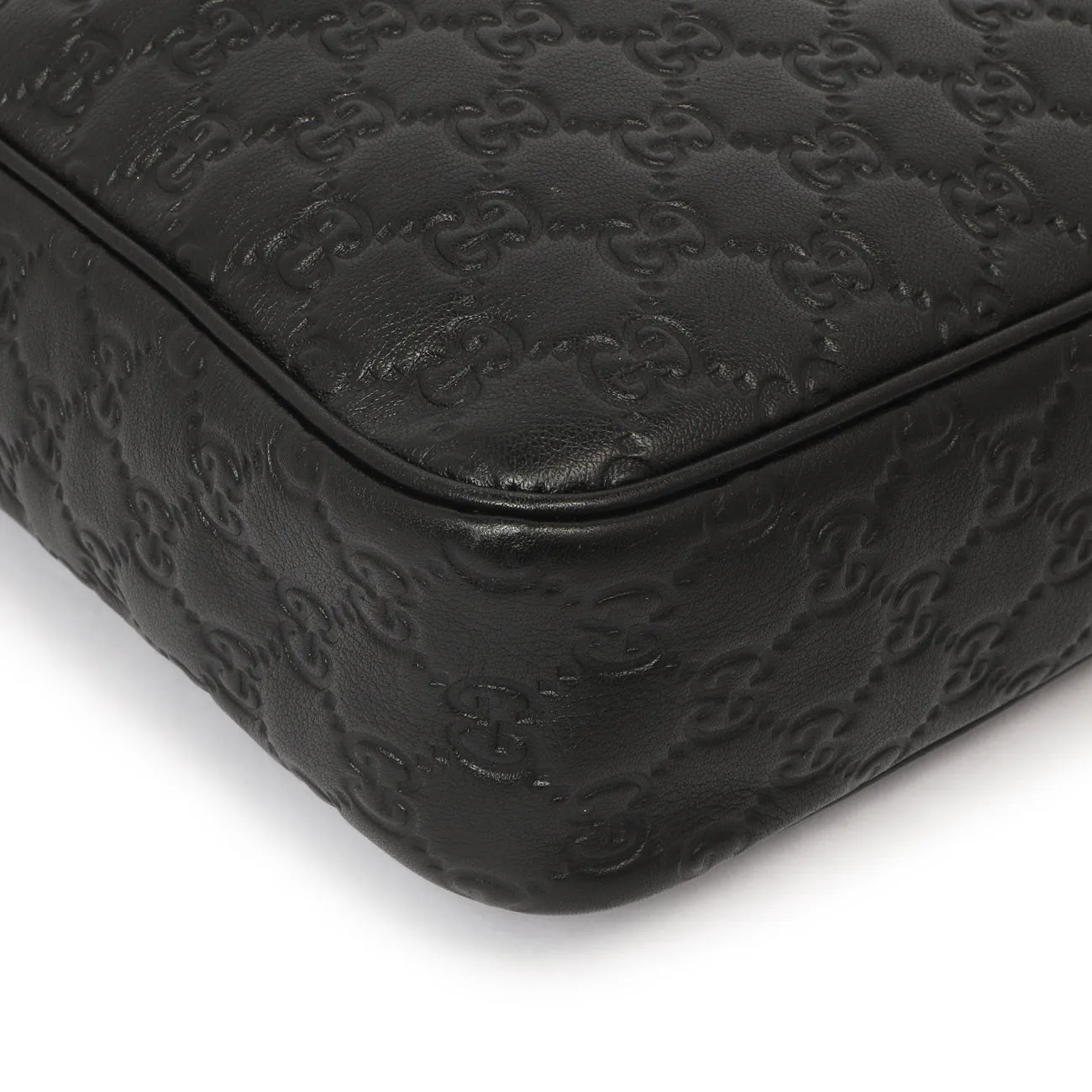 Gucci Black Guccissima Messenger Bag
