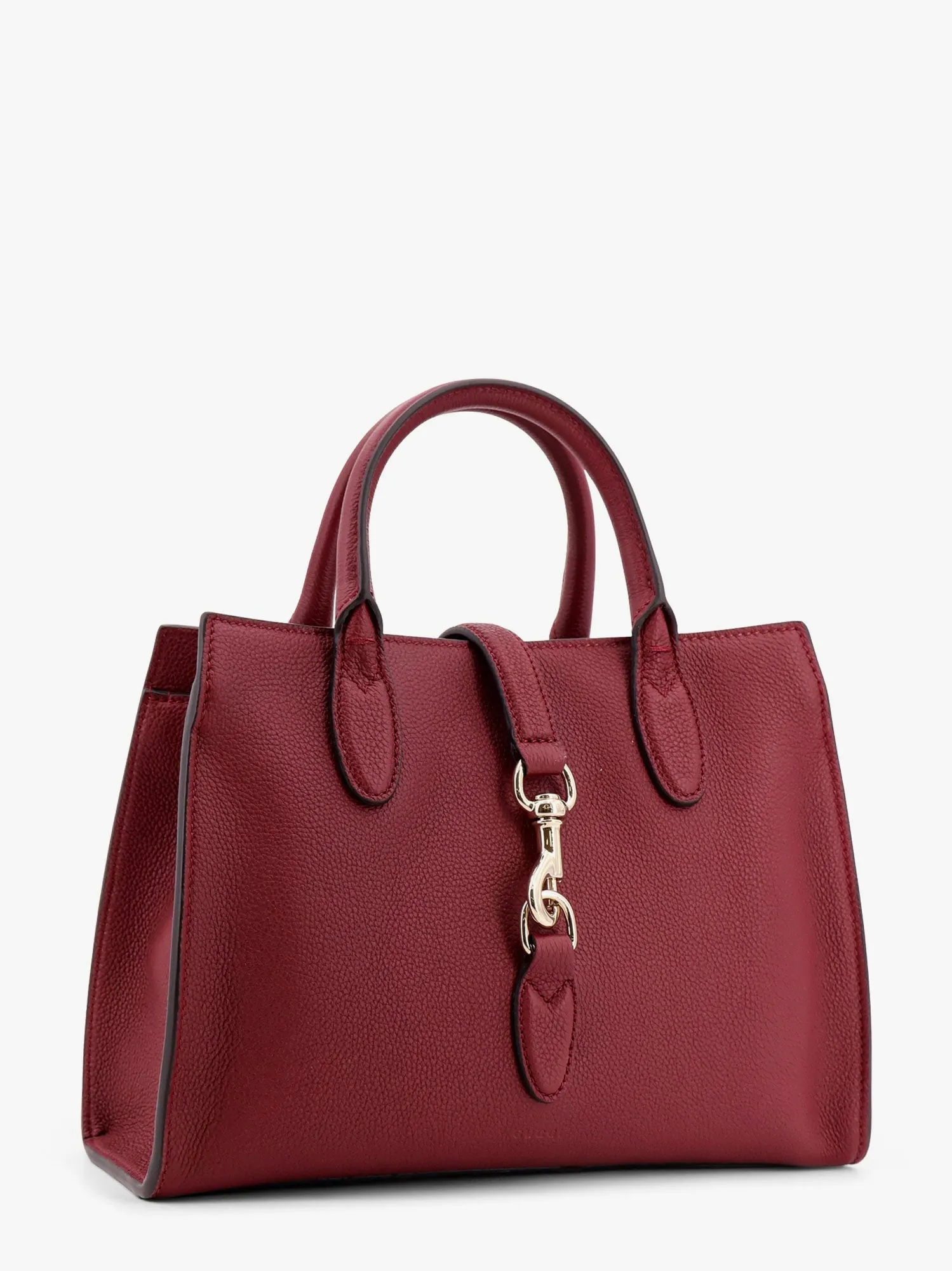 Gucci Leather Handbag With Metal Detail