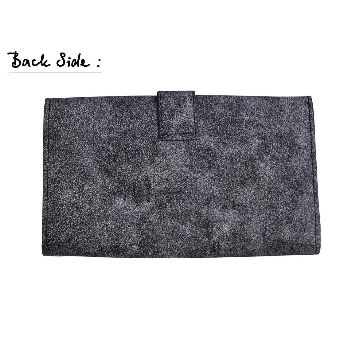 Handcrafted Black And White Cracker Textured Wallet