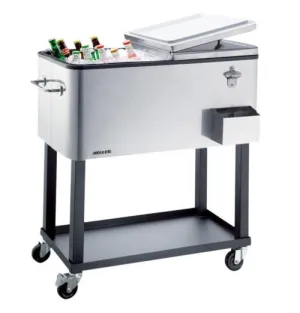 Heller 80L Alfresco Ice Drink Cooler Cart Box Chest Trolley Tray For BBQ- ACC80