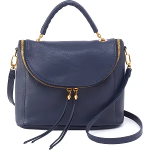 Hobo Fern Satchel Sapphire Velvet Hide Leather