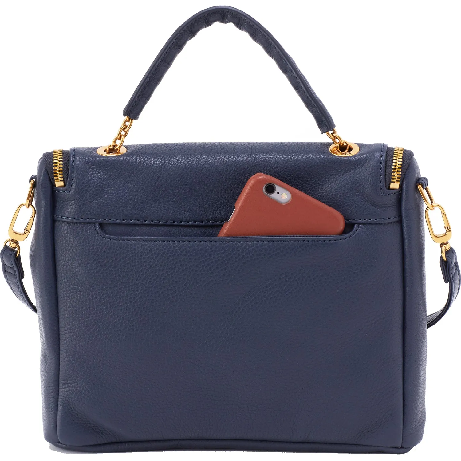 Hobo Fern Satchel Sapphire Velvet Hide Leather