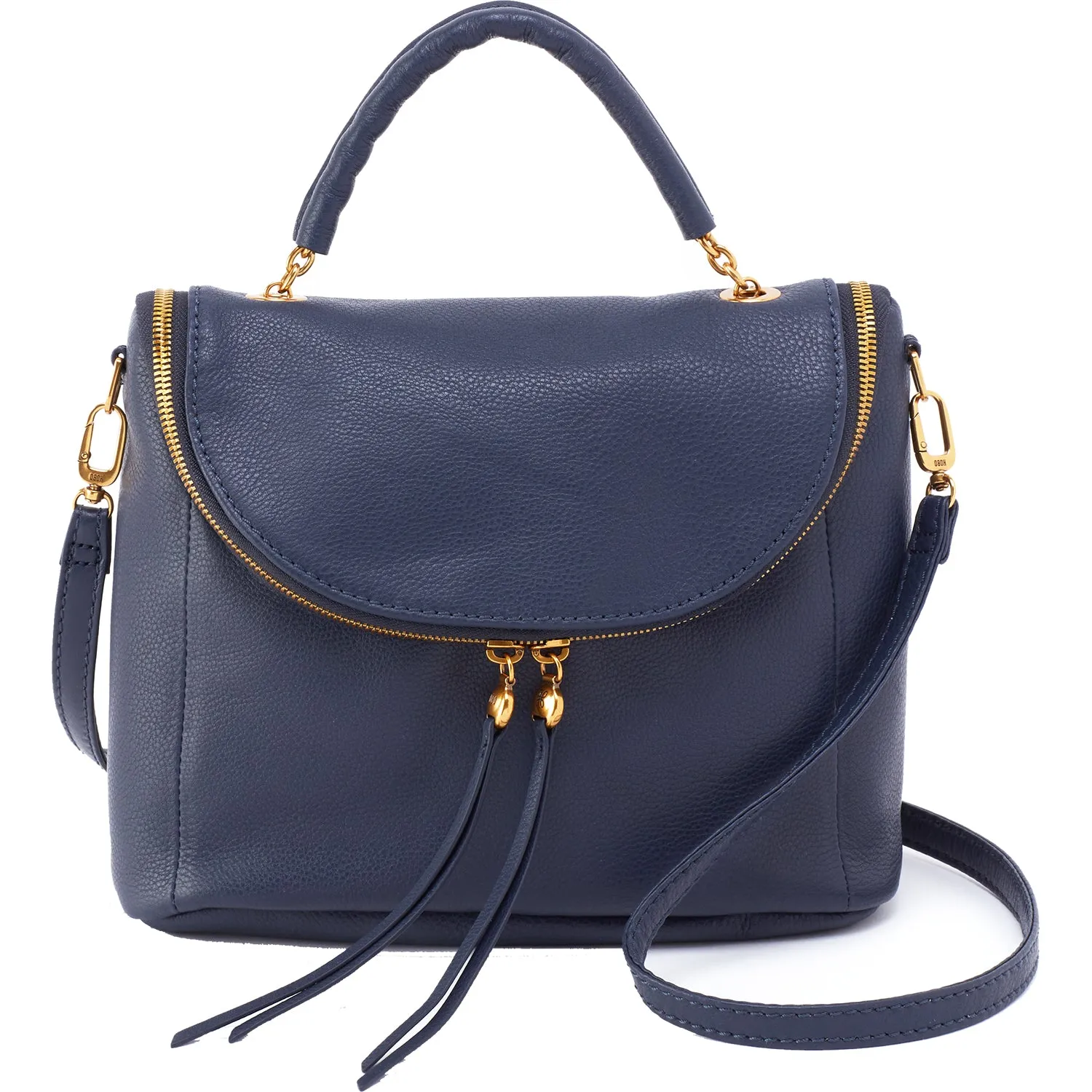 Hobo Fern Satchel Sapphire Velvet Hide Leather
