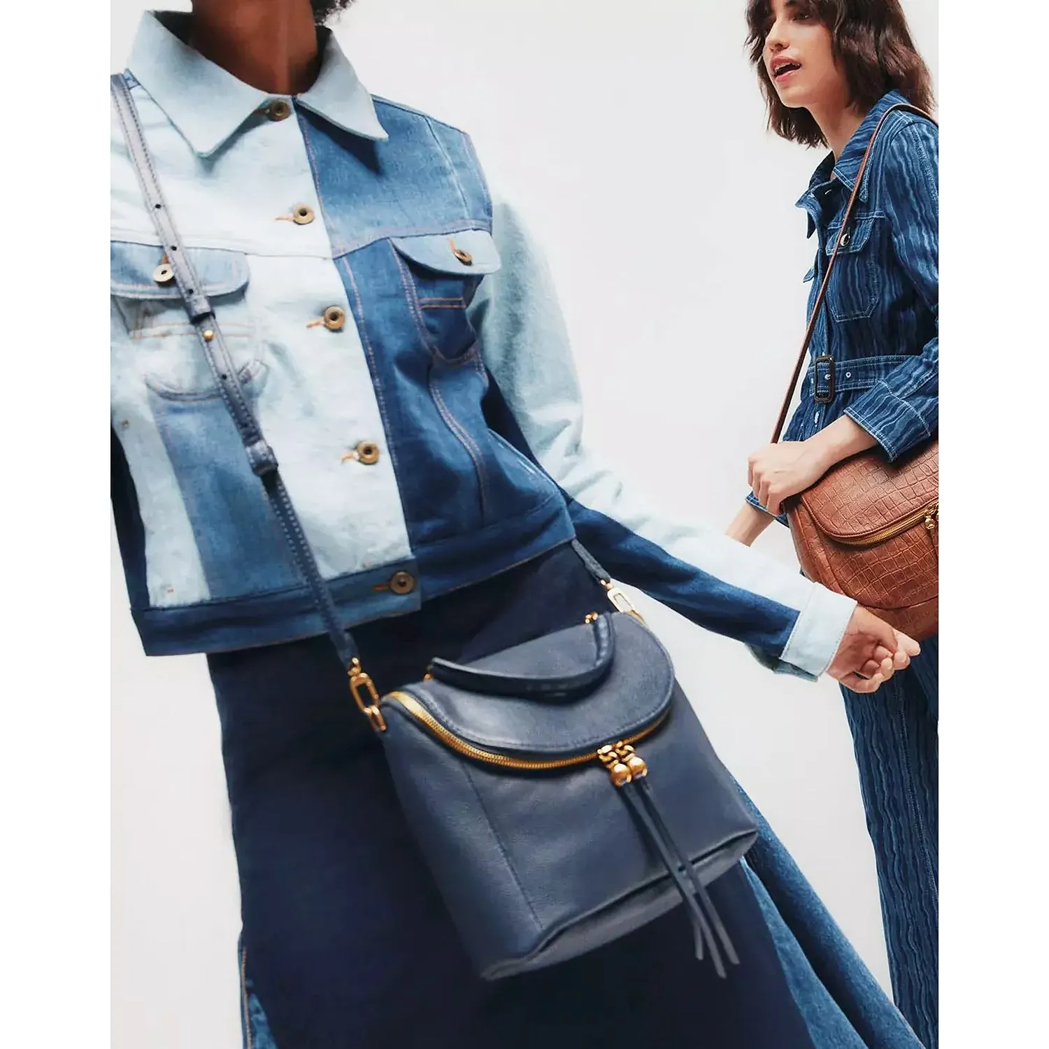 Hobo Fern Satchel Sapphire Velvet Hide Leather