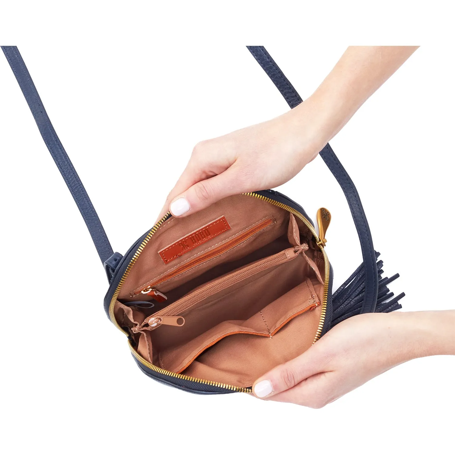 Hobo Nash Sapphire Velvet Hide Leather