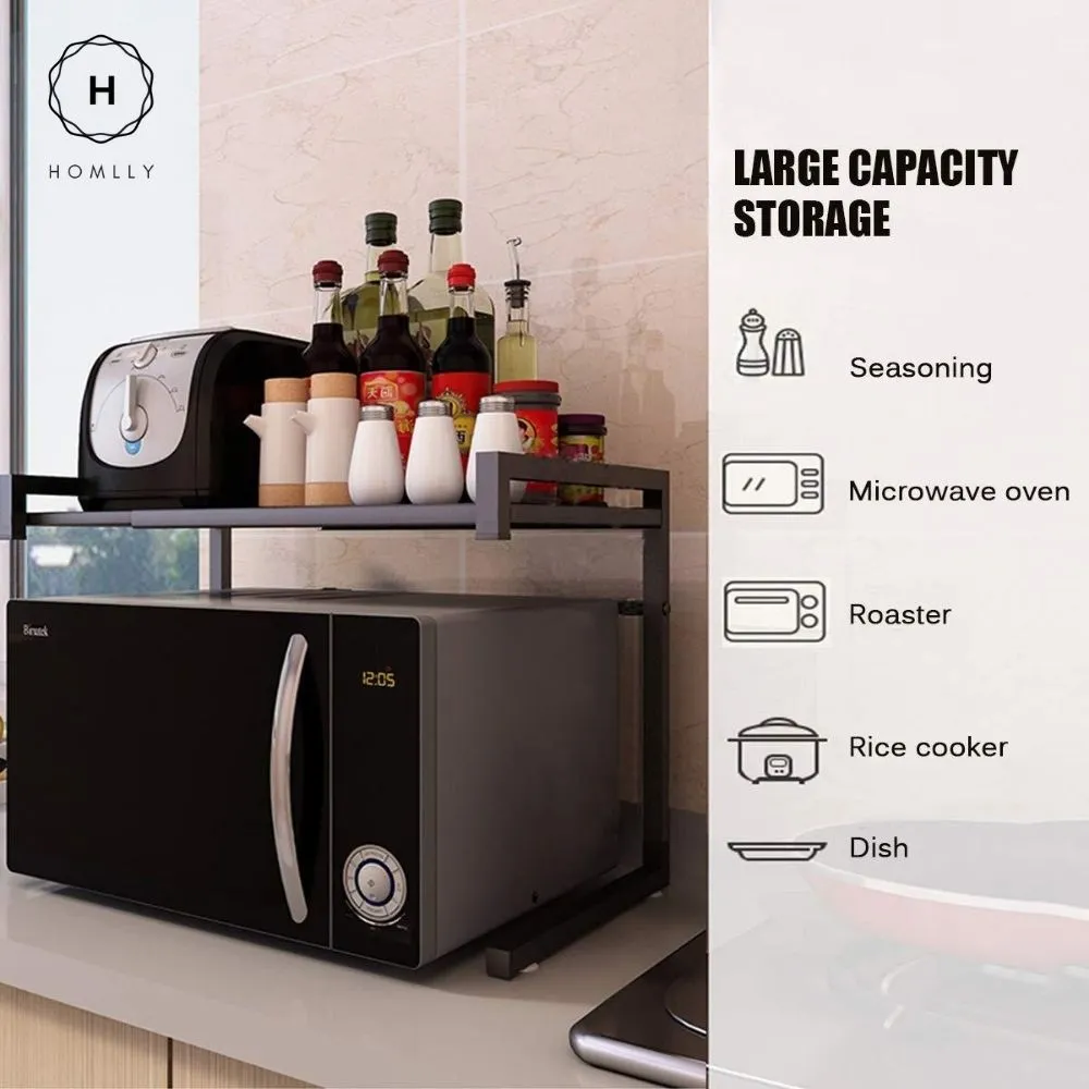 Homlly Expandable 2 Tier Microwave Oven Rack
