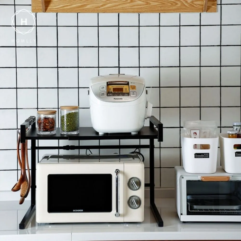 Homlly Expandable 2 Tier Microwave Oven Rack