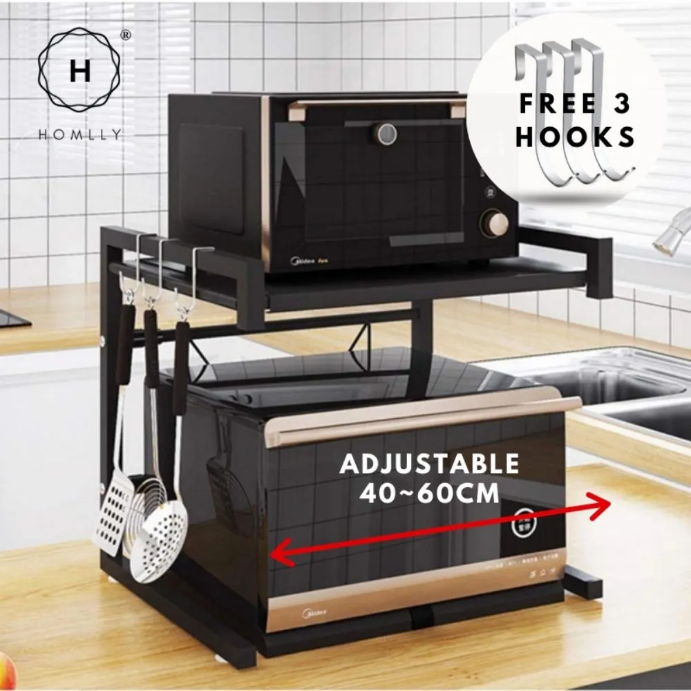 Homlly Expandable 2 Tier Microwave Oven Rack