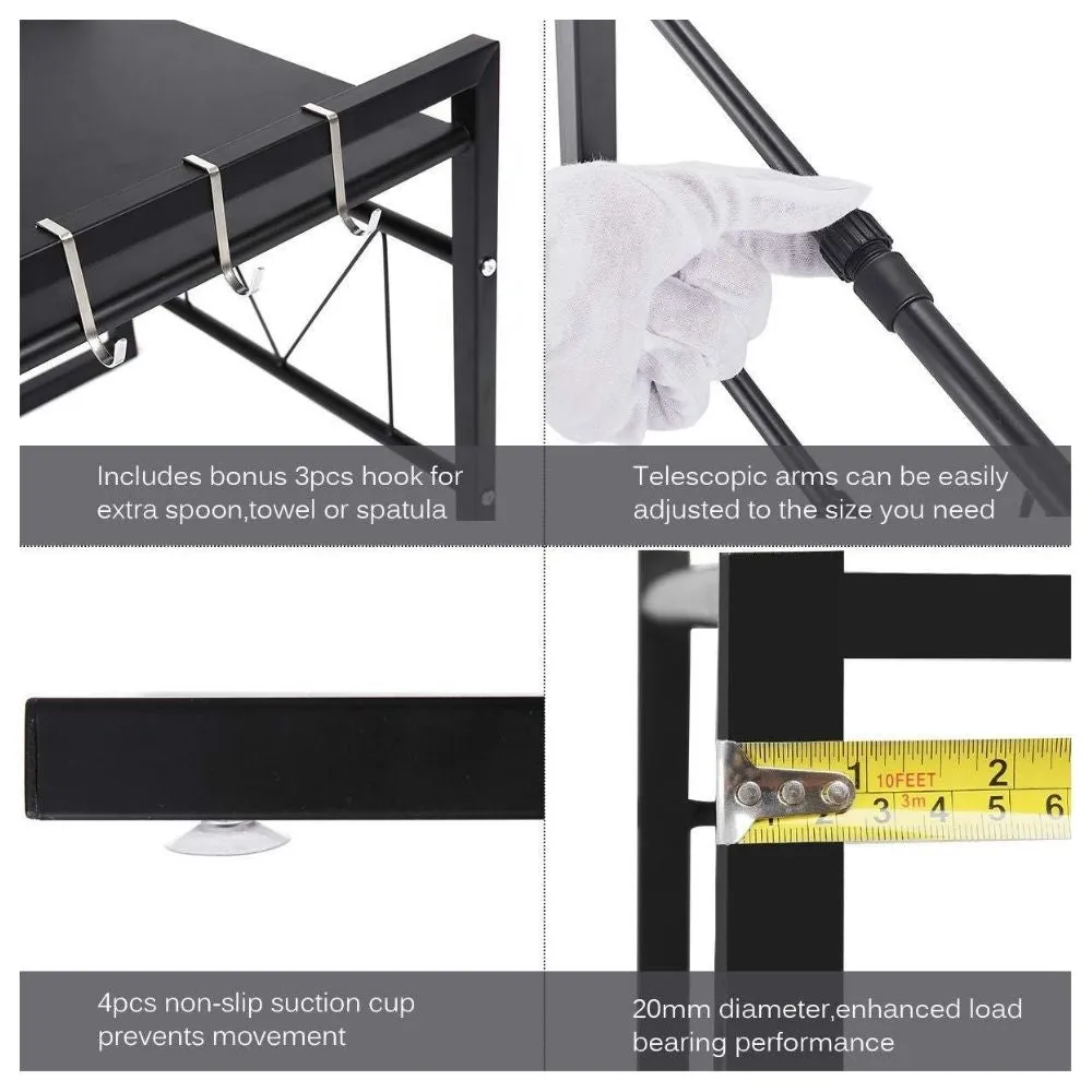 Homlly Expandable 2 Tier Microwave Oven Rack