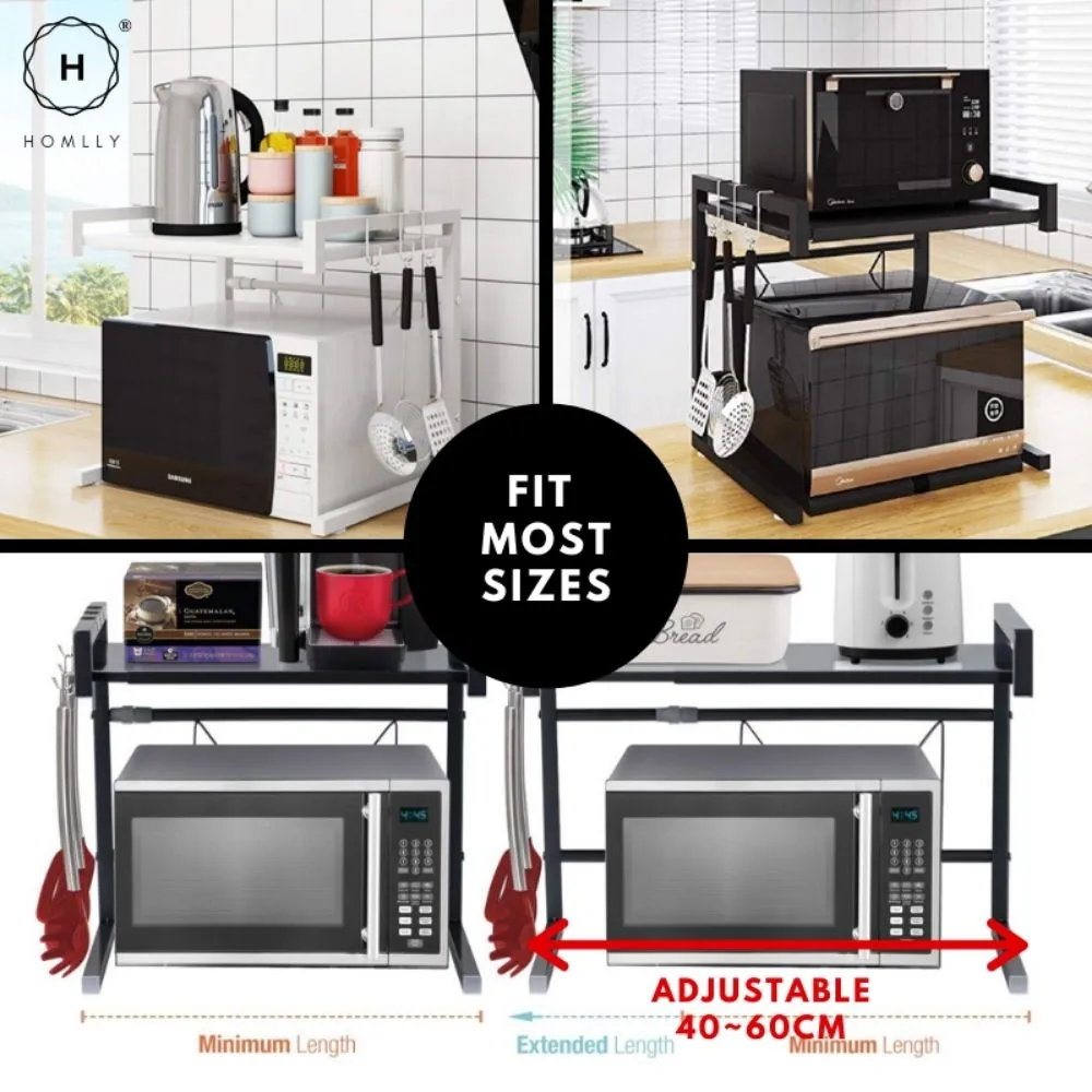 Homlly Expandable 2 Tier Microwave Oven Rack