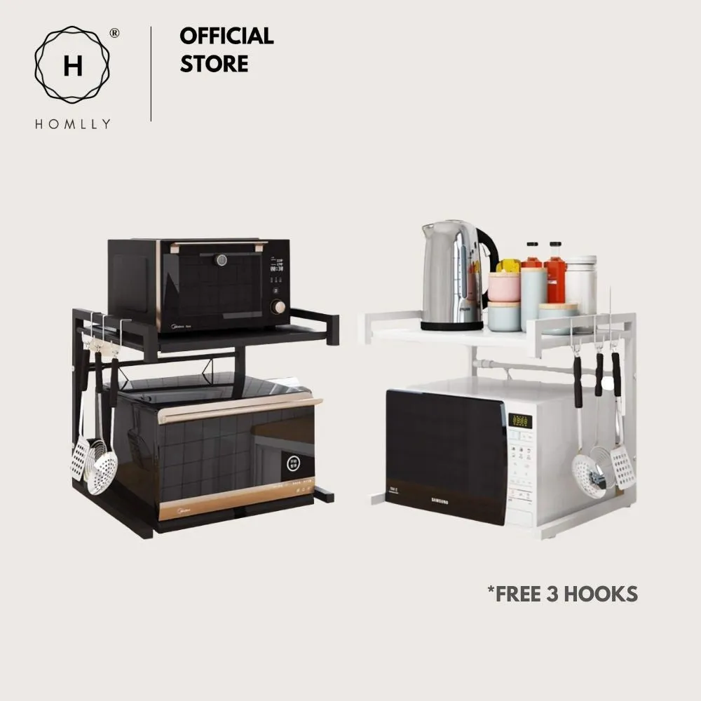 Homlly Expandable 2 Tier Microwave Oven Rack