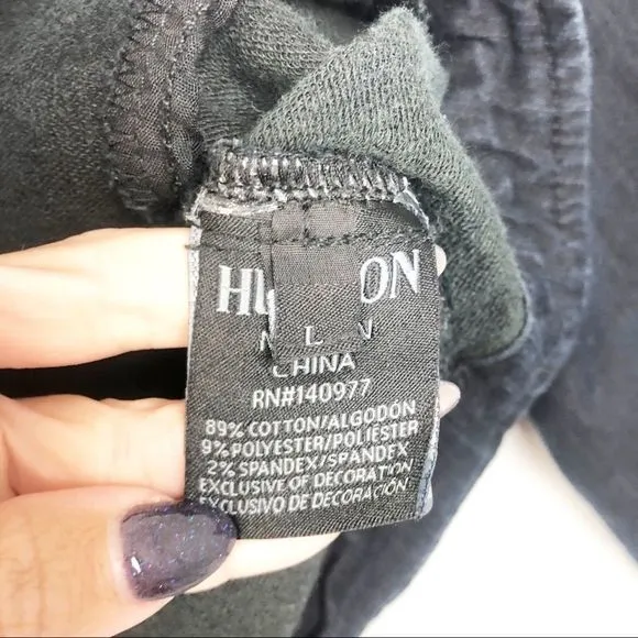 HUDSON | Dark Wash Denim Crop Moto Jacket Medium