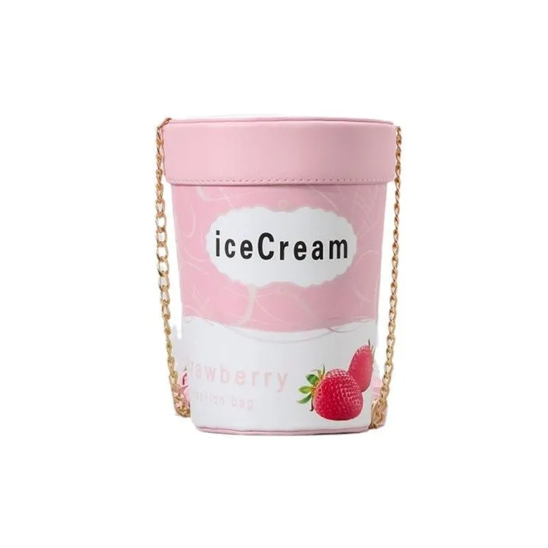 Ice Cream Crossbody Bag with Chain Shoulder Strap