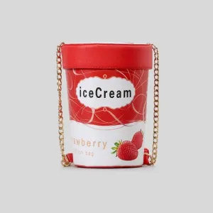 Ice Cream Crossbody Bag with Chain Shoulder Strap