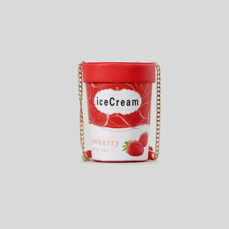 Ice Cream Crossbody Bag with Chain Shoulder Strap