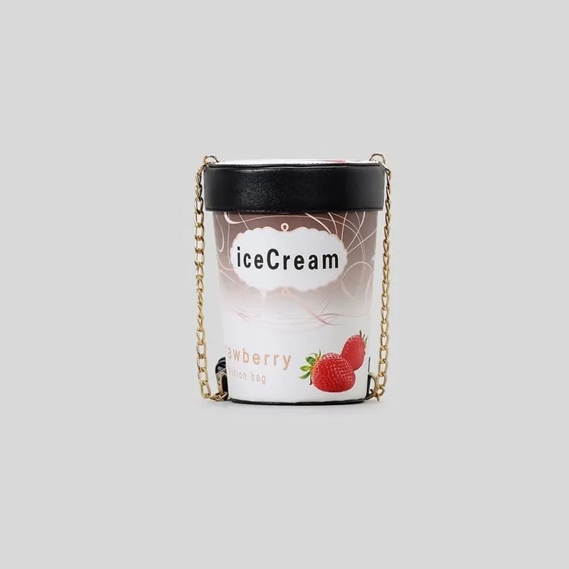 Ice Cream Crossbody Bag with Chain Shoulder Strap