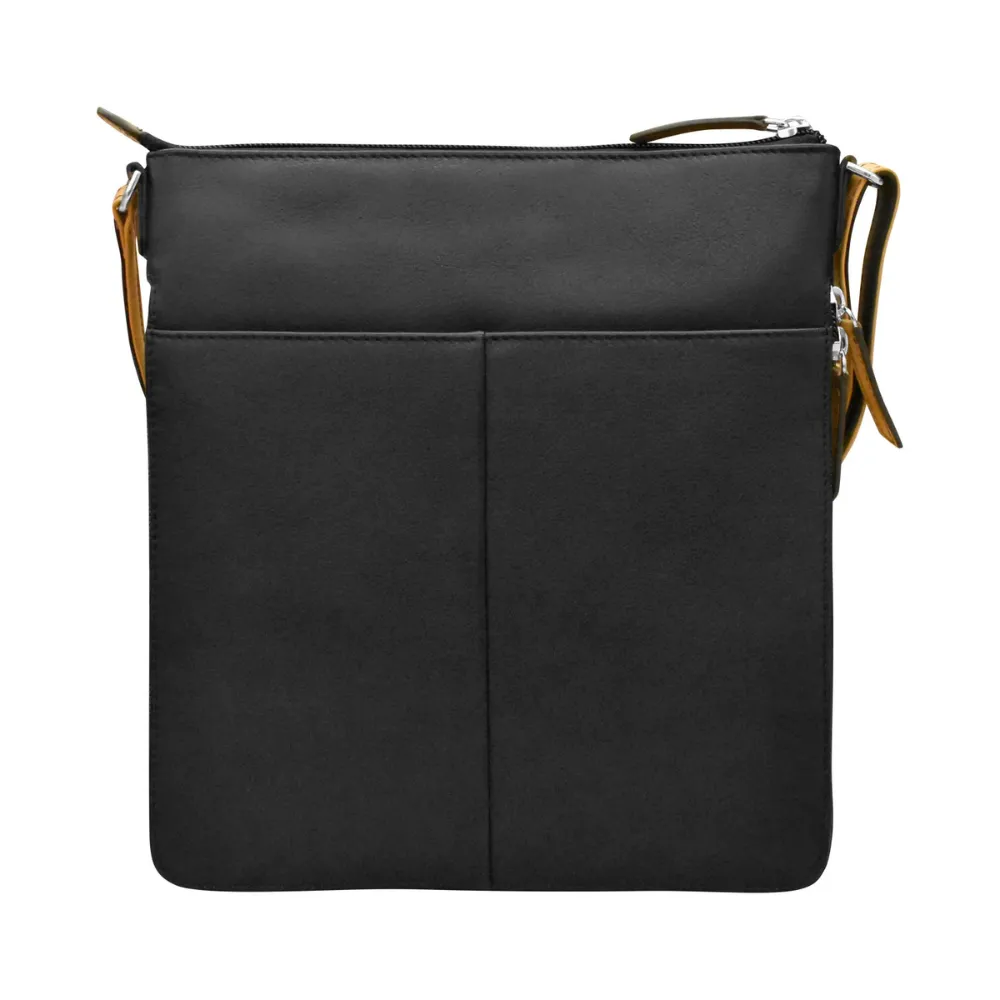 ili New York Expandable Black/Camel Crossbody Bag