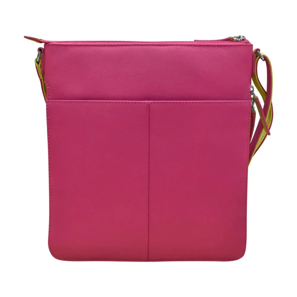 ili New York Expandable Orchid/Pear Crossbody Bag