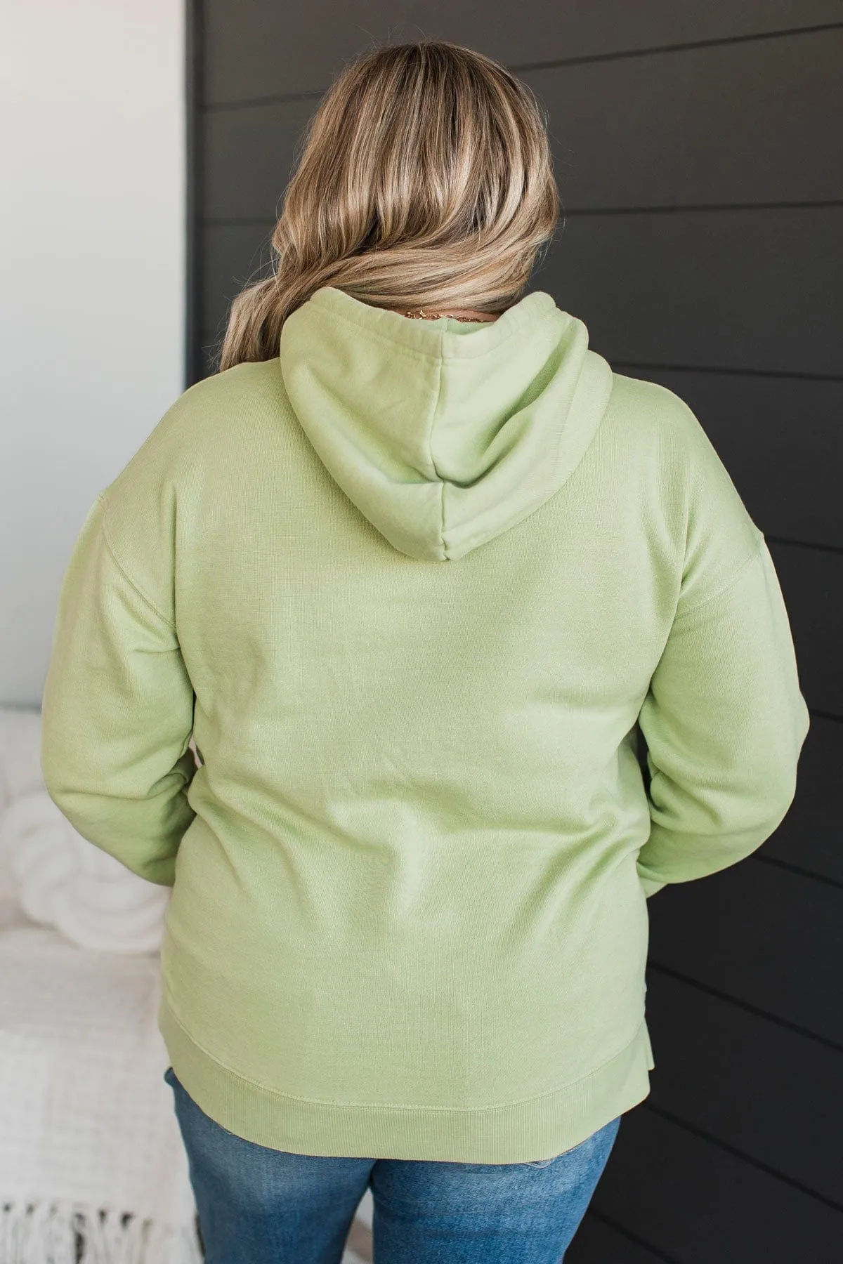 Incredible Devotion Drawstring Hoodie- Spring Green
