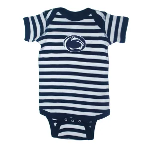 Infant Penn State Navy Striped Onesie