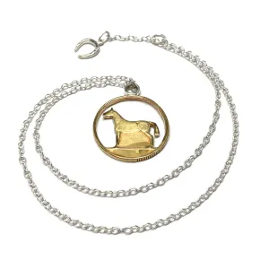Irish 20p Coin Silouette Necklace
