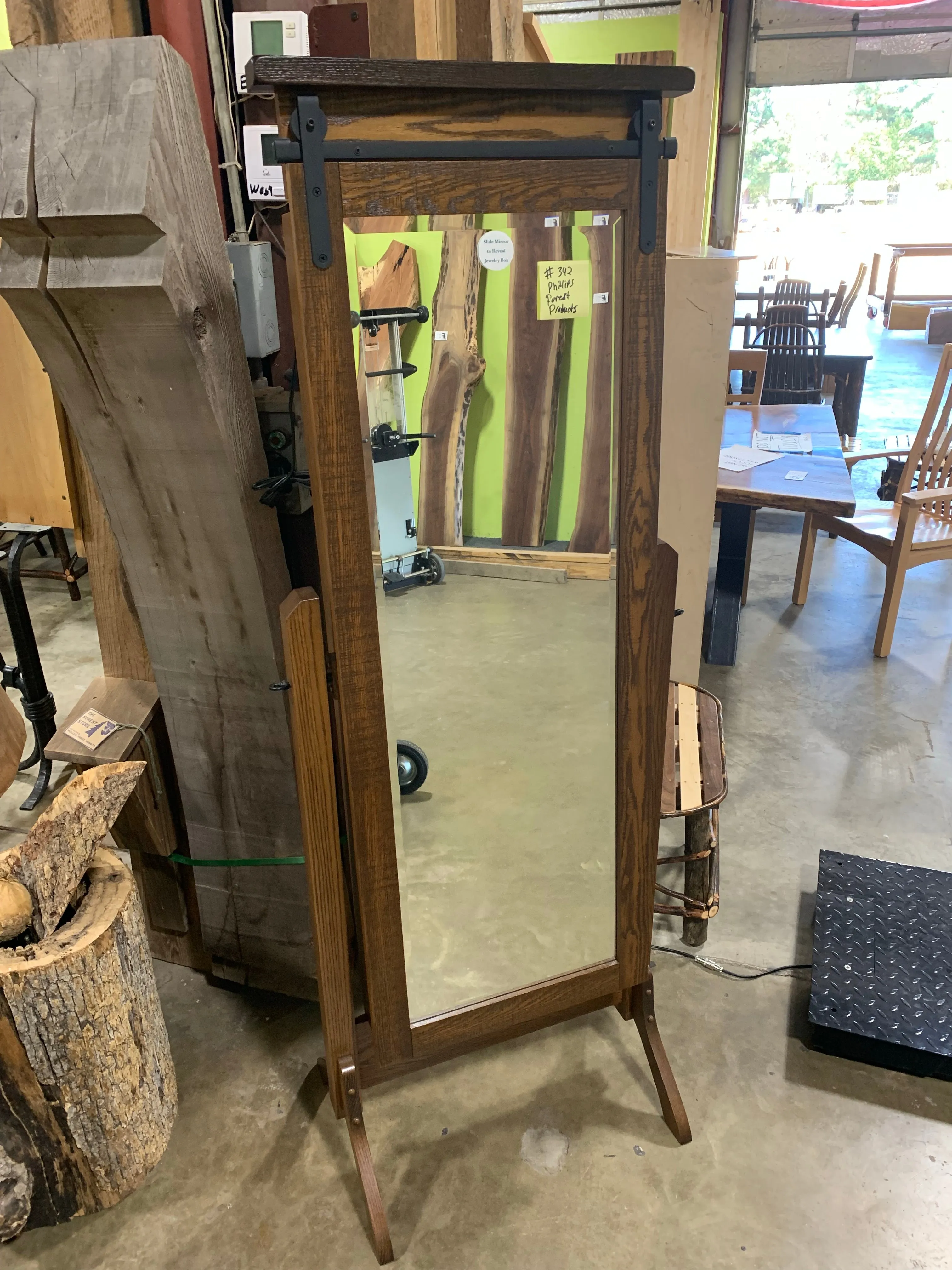 Jewelry Cabinet- Red Oak Roughsawn