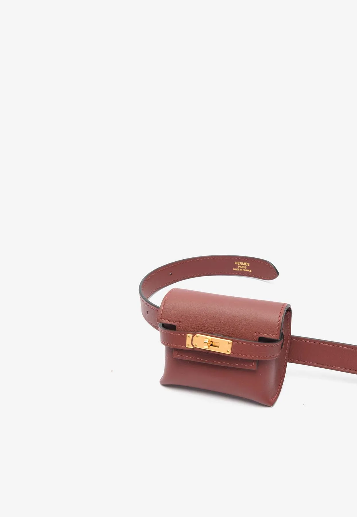 Kelly Moove in Rouge H Swift Leather with Gold Hardware