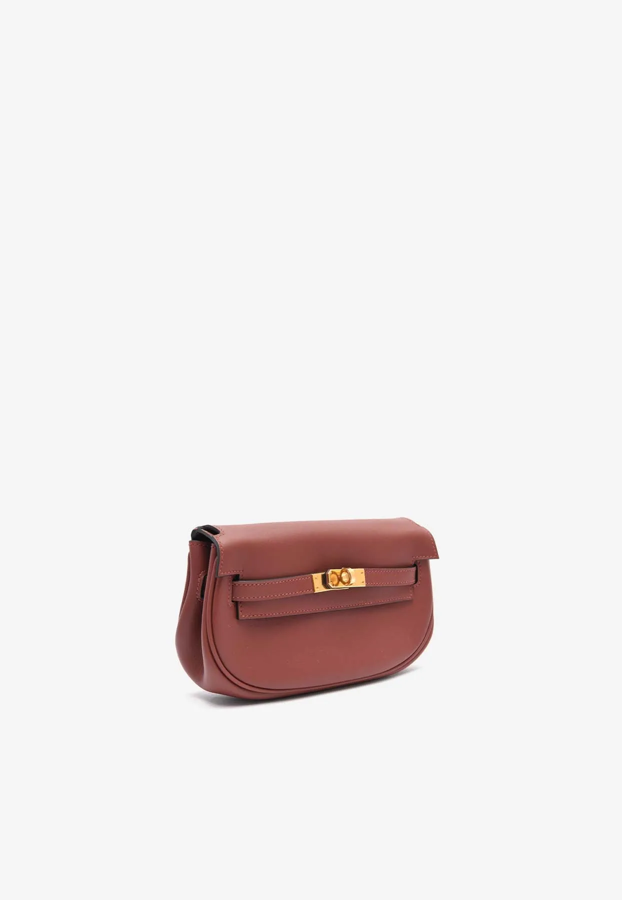 Kelly Moove in Rouge H Swift Leather with Gold Hardware